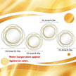 Cityelf 4 Set Mixed Size Gold Circle Mirrors Wall Decor Iron Frame Wall Art Round Mirror Home Decor Hanging for Living Room/Bedroom/Bathroom/Entryway