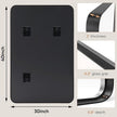 DUMOS Black Vanity Bathroom Mirror for Wall, Metal Framed Rounded Rectangular Modern Mirrors for Over Sink, 30x40 Inch for Farmhouse, Tempered Glass, Hangs Horizontally or Vertically