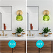 Wall Sconces Vintage Fixture Light, Vanity Lights for Bathroom, Modern Wall Light Fixtures, Metal Sconces Wall Lighting with Glass Shade, Farmhouse Wall Lamp for Bedroom Living Room