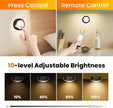 LED Puck Lights with Remote Control, 16 Color Changing Under Cabinet Lighting with Dimmer & Timer, AAA Battery Operated,Under for Closet Bedroom Kitchen, Stair (12 Pack White)