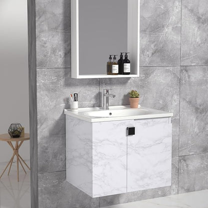 practicalWs White/Gray Marble Contact Paper 17.7 inch x 78.7 inch, Marble Peel and Stick Wallpaper with Tools, Self Adhesive Vinyl Film Contact Paper for Countertops