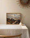 SHENIFY Landscape Framed Canvas Wall Art Vintage Classical Seaside Path Wilderness Prints Modern Hallway Kitchen Office Decor - 8x10in Natural Framed