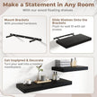 24 Inch Floating Shelves for Wall Set of 2, 12