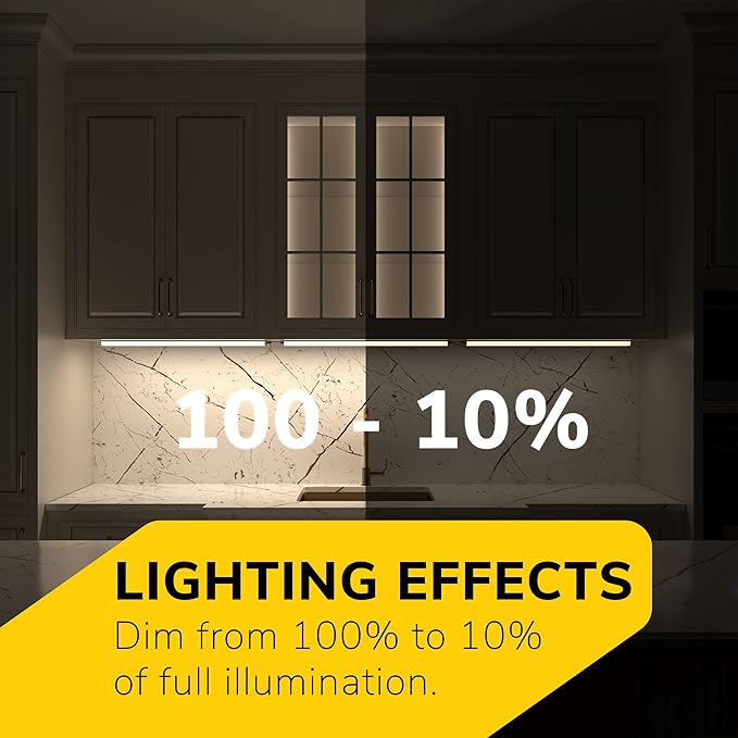 GETINLIGHT Inlight 12-inch Hardwired Only LED Under Cabinet Lighting, Daylight White(5000k), Dimmable, Matte White Finished, ETL Listed, IN-0201-11-WH-50