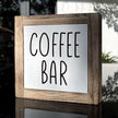 Coffee Bar Sign and Decor Set - Wooden Box Signs for Home, Farmhouse Wood Table Decor, Country Style Cafe Decoration