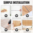 FONUNO Bamboo Wall Panel for Interior Decoration Bamboo Pole Wrap Roll Natural Wainscoting Paneling Decorative Wall Slat Covering for Living Room, Bedroom, Office (16 Inch x 96 Inch, Carbonized)
