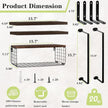 Floating Shelves Over Toilet, Wall Mounted Bathroom Organizer Shelf with Storage Basket for Toilet Paper, Wood Wall Shelves with Towel Rack for Bathroom Bedroom(Dark Brown, Set of 4, 16 in)