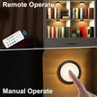 BLS LED Puck Lights with Remote Control, Wireless Under Cabinet & Closet Lighting, RGB 13 Color Changing Lights with Dimmer, Timer & AA Battery Operated, Push, Touch, Stick on for Night, Black, 2 Pack