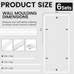 Peel and Stick Wainscoting Panels Kit, 6 Sets 54''x24'' Premade Wall Molding Peel and Stick Panels for Interior Wall Trim, Easy DIY Wainscoting Panels Peel and Stick Decor