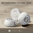 Rechargeable Picture Lights for Wall, 3 Pack Magnetic Picture Lights with Remote, 3 Color Temps & 12 RGB, Dimmable Timer LED Picture Frame Light for Artwork, Portraits, Posters, and Display Decoration