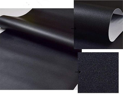 Yancorp 24"x120"Matte Black Contact Paper Peel and Stick Wallpaper Solid Teal Self-Adhesive Drawer Stick and Peel Countertop (24"x120", Black)