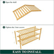 Smiry Bamboo Shoe Rack for Closet, 3 Tier Wooden Stackable Shoe Organizer, Free Standing Shoes Storage Shelf for Entryway, Front Door Entrance, Natural