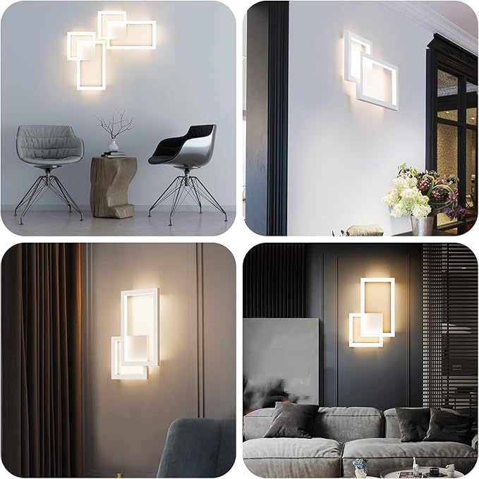 Ralbay Modern Indoor Wall Sconce Aluminum Up and Down 20W LED Modern Wall Sconce for Indoor Living Room Bedroom Hallway (Natural White Light, 4000K)