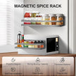 Uten Large Spice Rack for Refrigerator, 2 Pack Strong Magnetic Shelves, Moveable Fridge Organizer for Kitchen Holding Spices, Jars