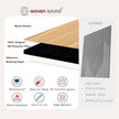 WoveN SounD Artisan Acoustic Wall Panels, 16 Pack 12x12 Inch, Wood Veneer Carved Sound Proof Wall Decor, Self-Adhesive for Home, Studio, Office & Focus Zones, Metre, Natural Oak