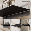 Danpoo Small Floating Shelf for Wall Storage, Mini Display Shelf for Collectibles, Metal Wall Shelf for Bathroom/Living Room/Kitchen/Bedroom(Black, 8