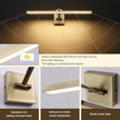 LED Modern Dimmable Picture Lights for Wall 23.62 Inch Hard-Wired Picture Frame Lights for Paintings Gallery Light with Adjustable Swing Arm Display Lights For Artwork,14W, Warm White Antique Bronze