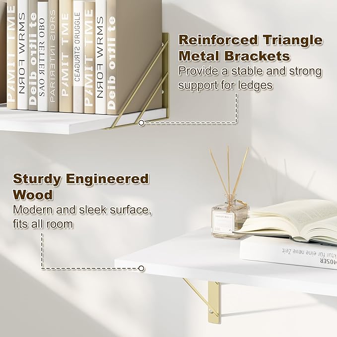 Love-KANKEI Deep Floating Shelves for Wall, 16