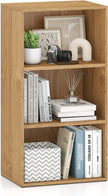 Giantex 3 Shelf Bookcase, Modern Bookshelf Cube Storage Organizer, Open Storage Cabinet Multi-Functional Home Office Bedroom Furniture Display Bookcases, Natural