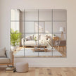 Delma Home Gym Mirror Tiles, 14'' x 12'' Glass Frameless Mirror (16 PCS), Large Wall Mirror for Home Gym,Bedroom,Door,Bathroom
