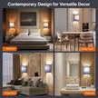 Plug in Wall Sconces Set of Two: Wall Lights with On/Off Switch - Stepless Color Temperature Wall Mount Lamps - Fabric Linen Wall Sconce for Bedroom Living Room & Hallway- Indoor Corded Wall Sconces
