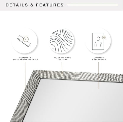 MCS Micro Rope Front Loaded Wall Mirror, (20x30, Brushed Nickel)