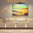 2 Pack Picture Lights for Wall Paintings Motion Activated – 16'' Rechargeable and Cordless Wall Sconce Pictures, 350LM Artwork Light for Gallery, Portraits,Poster(Black)