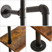YMYNY Industrial Pipe Ladder Shelf, 6-Tier Wall Mounted Bookcase with Metal Frame, 78.7