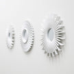 BONNYCO Wall Mirrors Pack of 3, Round White Mirrors for Home Decor, Bedroom and Room. Espejos Decorativos de Pared Sala Dormitorio, Circle Wall Decor Minimalist Vintage, Chic. Gifts for Women Mums