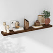 Axeman Floating Shelves, 8 Inch Deep Modern Solid Wood Wall Shelves for Storage, Wall Mounted Display Shelving with Invisible Heavy-Duty Metal Bracket, 48