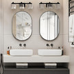 2 Piece Oval Bathroom Mirror Capsule Wall Vanity Mirror, 20