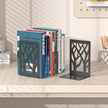 VFINE 8-Piece Metal Bookends for Shelves, Black Tree Book Ends for Books, Decorative Desk Book Organizer, Non-Skid Shelve Bookends for Home Office Shcool Supplies