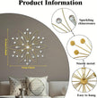 ZEXUIRU 3 Pack Gold Sunburst Wall Decor – Metal Crystal Wall Art with Sparkling Rhinestones, 14’’/18 Inch Starburst Wall Hanging Set for Living Room Bedroom Bathroom – Modern Bling Home Decorations