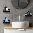 3 Pack Acrylic Small Floating Shelf for Wall Storage,4'' Mini Adhesive Shelf for Living Room,Bathroom,Bedroom,(Adhesive&Drilling)