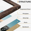 Vittanly 15 Pack Picture Frames Collage Wall Decor, Multi Sizes Including 3pcs 8x10, 6pcs 5x7 and 6pcs 4x6 Photo Frames, Gallery Frame Set for Wall or Tabletop Display, Black, Brown and White