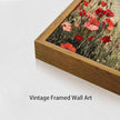 OIQArtOIQ Vintage Landscape Canvas Wall Art Framed Natural Scenery Painting Artwork Prints France Country Wilderness Farmhouse Decor Pictures Kitchen Bedroom Living Room Bathroom
