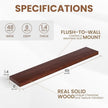 Fun Memories Rustic Real Wood Floating Shelves, 8 Inch Deep Floating Shelf Wall Mounted, 48