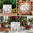 Holy Night Christmas Decor, Christian Decorations, Christmas the Nativity Wooden Sign Rustic Home Shelf Desk Decor 5 x 5 Inches
