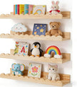 NCONCO Nursery Book Shelves, 4 Pack 23x4.3inch Floating Shelves for Wall Photo Picture Ledge Shelves Wall Book Shelves for Kids Bedroom Living Room Kitchen Nursery Decor
