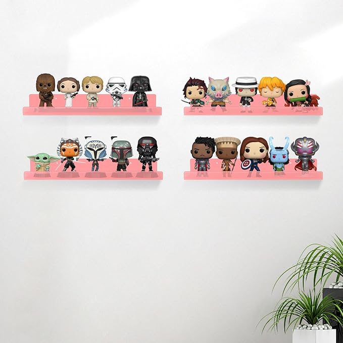 Dezzer 6 Pack Acrylic Shelves for Wall, 15