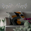 sxnzequnze 2 Pcs Metal Leaf Wall Art Crystal Bling Decorations Silver Leaves 3D Iron Handmade Home Decor Hanging Minimalist Accents Modern Set for Living Room Bathroom Bedroom Dining Room Hallway