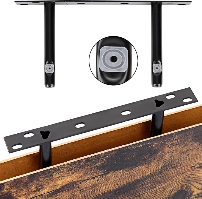 Fixwal 15.8in Floating Shelves, Set of 6 Wood Shelves, Farmhouse Shelf Wall Decor for Bathroom, Bedroom, Living and Kitchen Room (Rustic Brown)