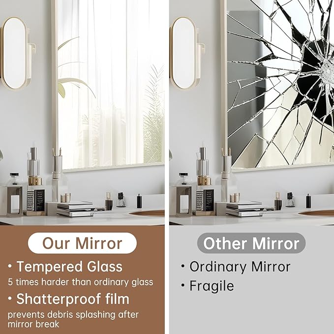 Brushed Nickel Bathroom Mirror, 30