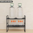 2Pack 16.5-27’’L Expandable Cabinet Countertop Shelf Organizer, Stackable Metal Shelves, Kitchen Organizers and Storage, Black Storage Spice Rack for Pantry and Cupboard