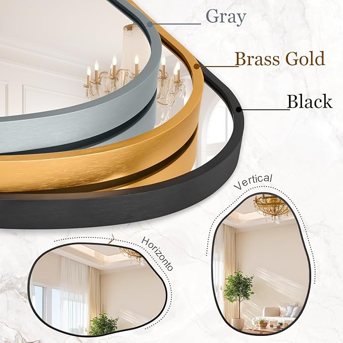 Irregular Wall Mirror, Wall Mirrors Decorative 22