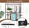 Lighted Arched Bookshelf, 4 Tier Arch Bookcase with Lights, Tall Book Shelf for Ornaments/CDs, Display Storage Shelves for Bedroom/Living Room/Home/Office, Rustic Brown