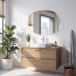 Large Asymmetrical Wall Mirror Aluminum Alloy Frame Irregular Bathroom Mirrors Brushed Metal Vanity Wall Mounted Mirror for LivingRoom Bedroom Entryway Room Home Decor White 26