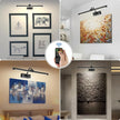 Picture Light Battery Operated with Remote, 3CCT Dimmable Picture Light for Paintings, Black Rechargeable 24 inch Battery Operated Wall Sconce for Art Lighting Gallery Portrait Artwork