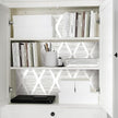 White and Silver Gray Peel and Stick Wallpaper 17.7