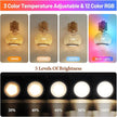 Battery Operated Wall Sconce Set of Two, Bamboo Solid Rubber Wood Wall Sconces with Remote RGB 15 Colors Dimmable, Farmhouse Boho Wall Lights for Bedroom Living Room Entryway